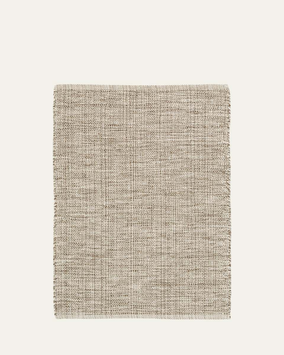 Marled Brown Handwoven Cotton Rug, 5' x 8'